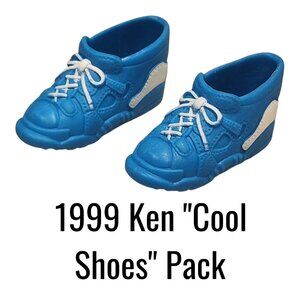 Vintage Blue & White Ken Tennis Shoes Sneakers "Cool Shoes" Pack 1999